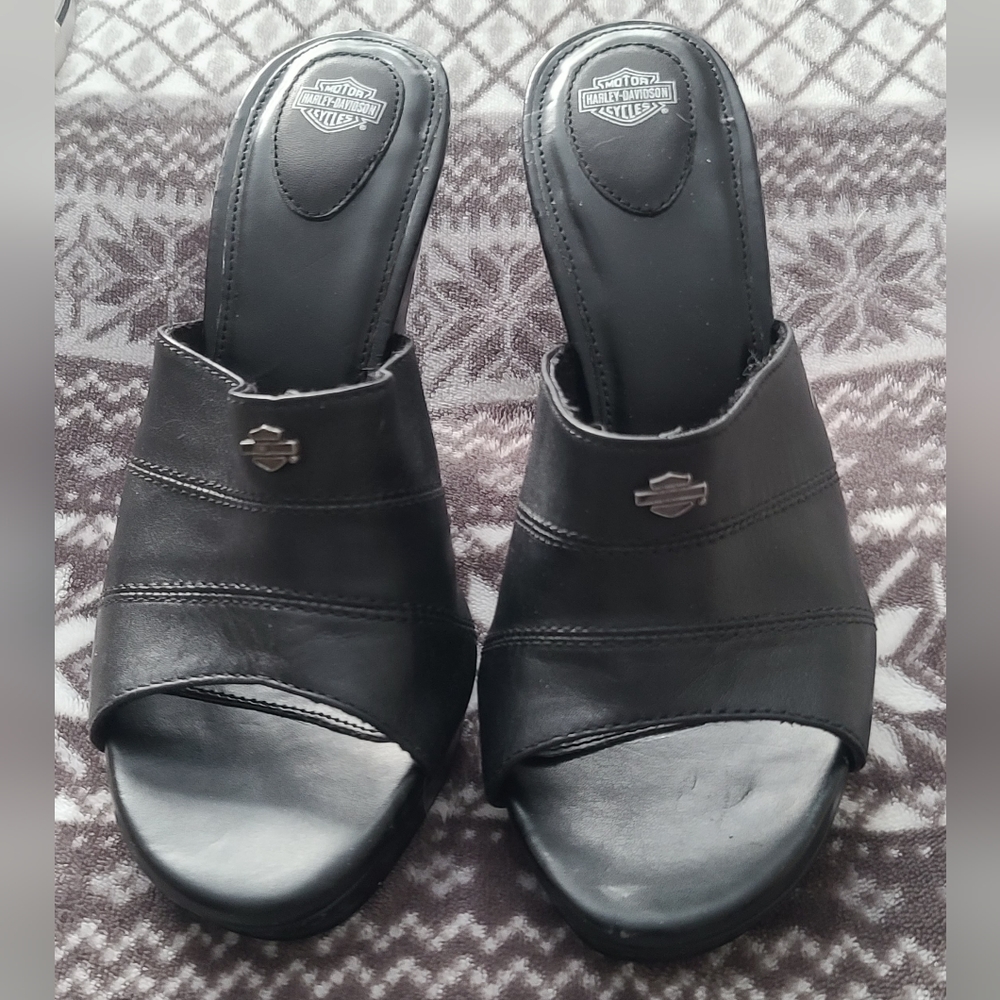 Harley-Davidson Leather Heel Sandals - Picture 6 of 10